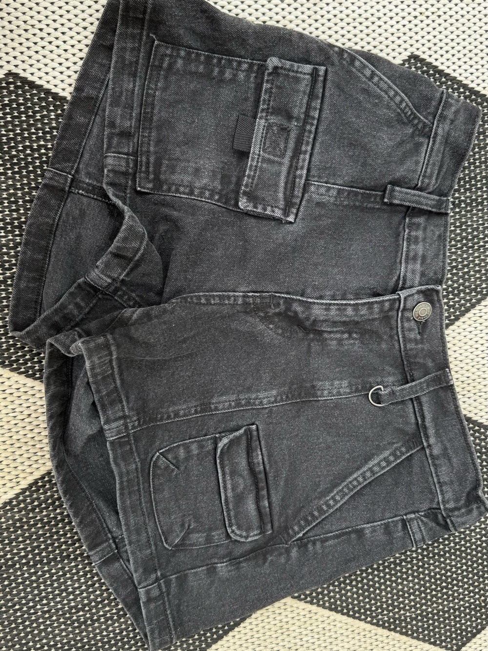 Women’s Black Cargo Jean Shorts